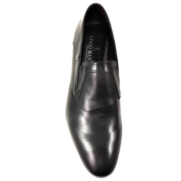 GOODMAN ?? MEN\'S BLACK SOFT LEATHER COMFORT LOAFERS